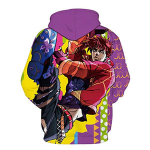 JoJo's Bizarre Adventure Hoodies - 3D Printed Pullover Hooded Sweatshirt