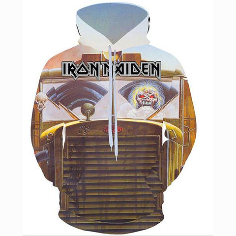 Image of Iron Maiden Hoodie Sweatshirt - Unisex Real Dead One 3D Print Pullover