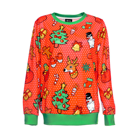 Image of Christmas Sweatshirts - Happy Christmas Deer Icon Cute 3D Sweatshirt