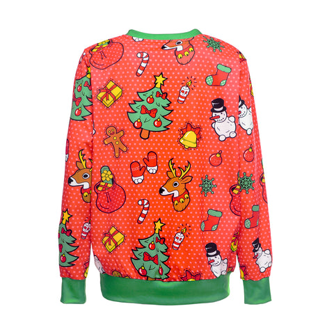 Image of Christmas Sweatshirts - Happy Christmas Deer Icon Cute 3D Sweatshirt