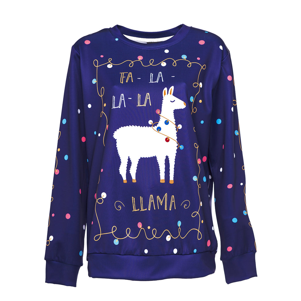 Christmas Sweaters - Christmas Alpaca 3D Round Neck Sweatshirt