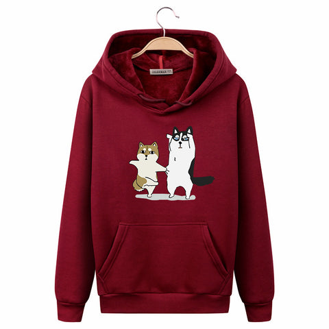 Image of Pet Puppy Hoodies - Solid Color The Puppy Icon Series Funny Fashion Fleece Hoodie