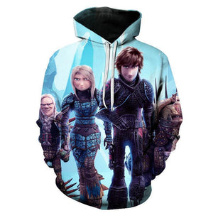 Cartoon How to Train Your Dragon 3D Print Hoody Sweatshirt Hoodies