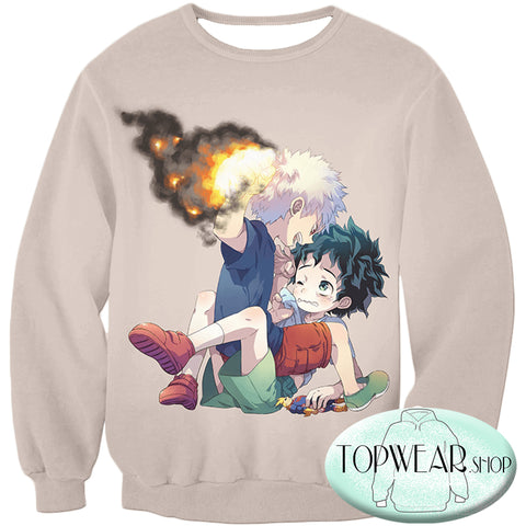 Image of My Hero Academia Hoodie -  Amazing Izuki X Bakugo Zip Up Hoodie