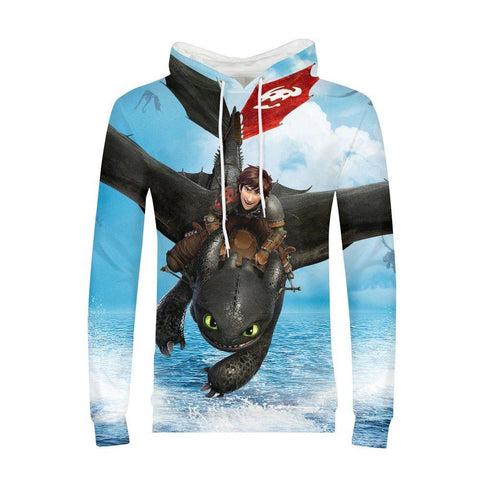 Image of Fashion How To Train Your Dragon Hoodie Sweatshirt Hoodies Pullover