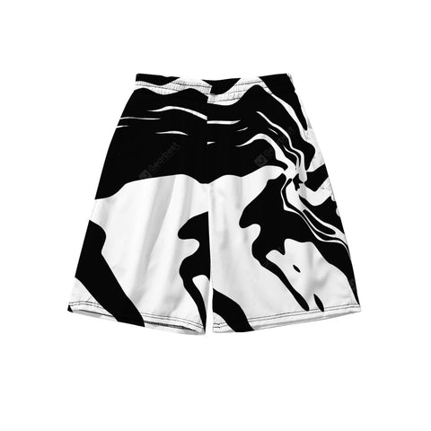 Image of Men Fashion Harajuku Japan Style Beach Shorts Printing Milky Pattern