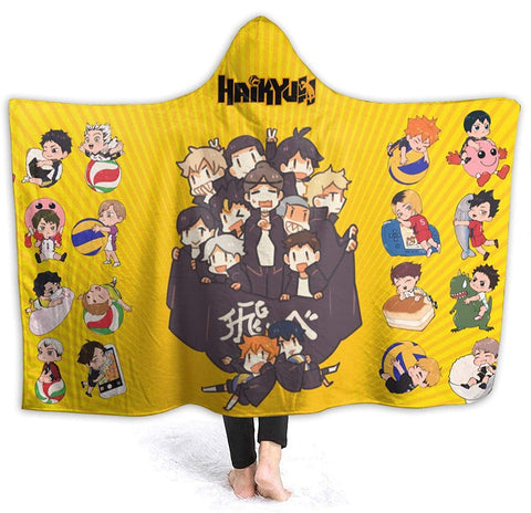 Image of Anime Haikyuu Hinatashoyo Soft Blankets - Flannel Hooded Blankets