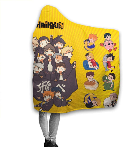 Image of Anime Haikyuu Hinatashoyo Soft Blankets - Flannel Hooded Blankets