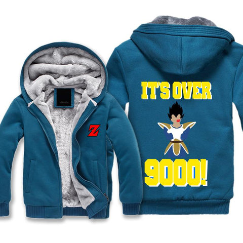 Image of Dragon Ball Z Jackets - Vegeta It's Over 9000 Fleece Jacket