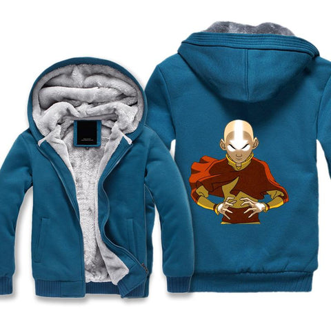 Image of Avatar the last Airbender Jacket - Zip Up Aang Fleece Jacket