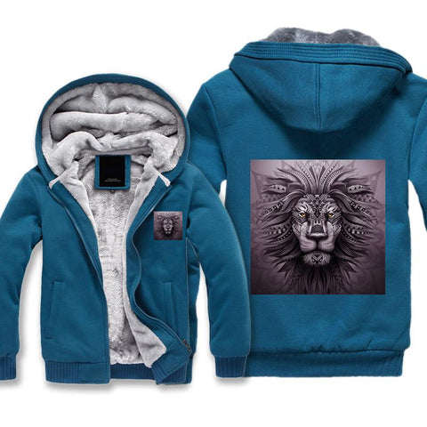 Image of Zion Lion Fleece Jackets - Lion Winter Fleece Jacket