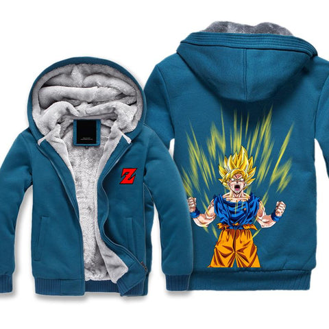 Image of Dragon Ball Z  Jackets -  Super Saiyan Goku Fleece Jacket
