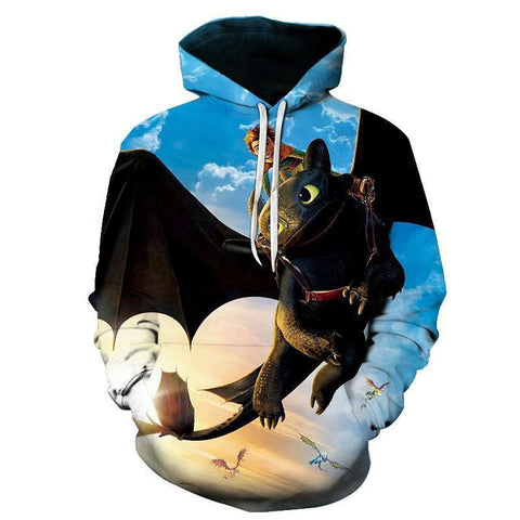 Image of Cartoon How to Train Your Dragon 3D Print Hoody Sweatshirt Hoodies