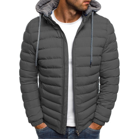 Image of Men's Hooded Puffer Cotton Coat