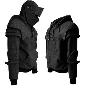 Image of Men's Coats - Medieval Style Hoodie Duncan Armored Knight Garb Tops