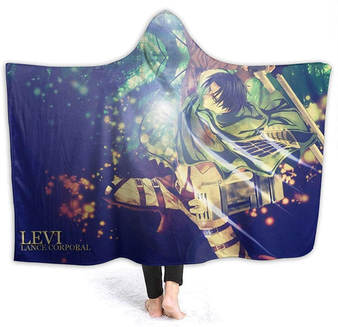 Image of Attack On Titan Hooded Blanket - Anime Blankets