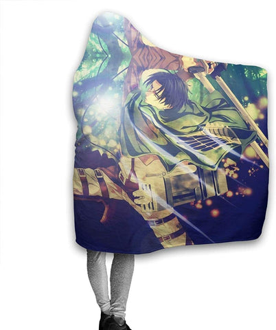 Image of Attack On Titan Hooded Blanket - Anime Blankets