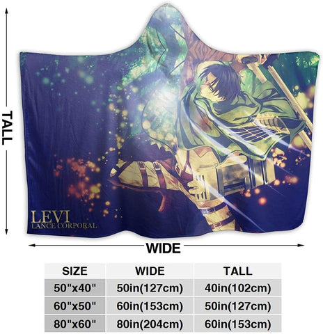 Image of Attack On Titan Hooded Blanket - Anime Blankets