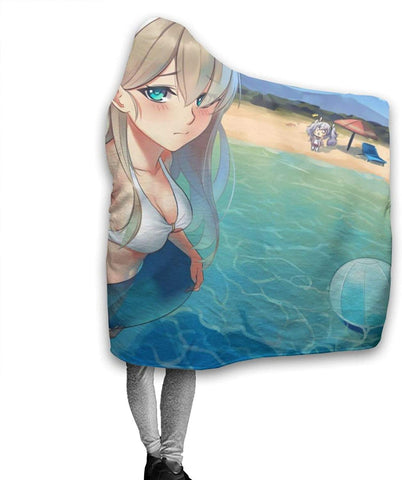 Image of Anime Azur Lane Hooded Blanket - Flannel Throw Blanket