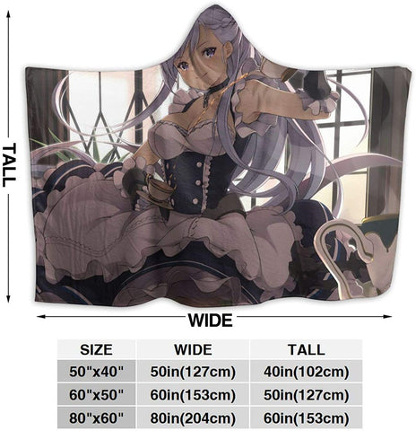 Image of Anime Azur Lane Flannel Hooded Blanket - Throw Blanket