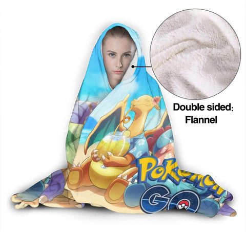 Image of Pokemon Hooded Blankets - Anti-Pilling Fleece Throw Blankets Cloak