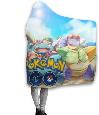 Image of Pokemon Hooded Blankets - Anti-Pilling Fleece Throw Blankets Cloak