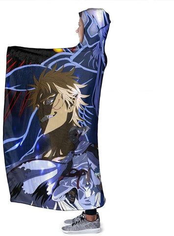 Image of Anime Black Clover Hooded Blanket - Fleece Flannel Blankets