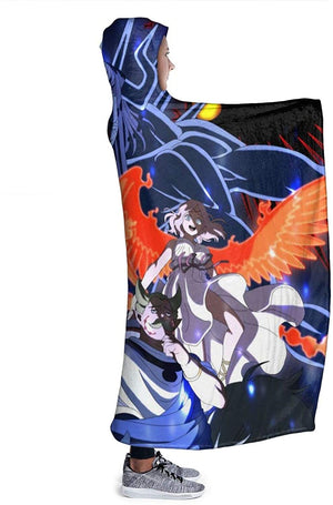 Anime Black Clover Hooded Blanket - Fleece Flannel Blankets