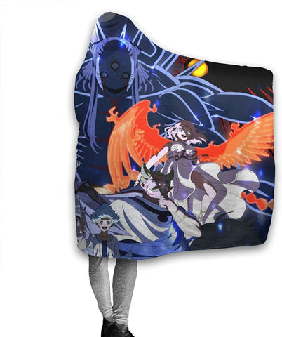 Image of Anime Black Clover Hooded Blanket - Fleece Flannel Blankets