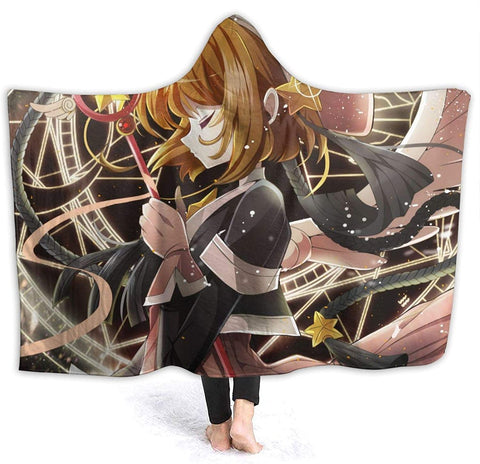 Image of Anime Cardcaptor Sakura Hooded Blanket - Warm Flannel Blanket