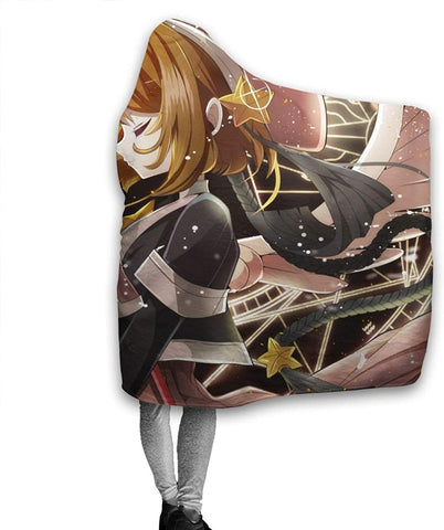 Image of Anime Cardcaptor Sakura Hooded Blanket - Warm Flannel Blanket