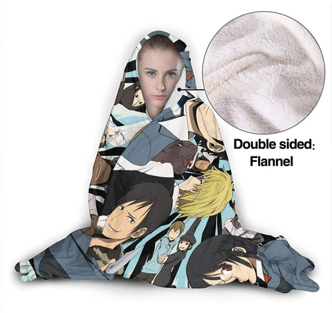 Image of Anime Durarara!! Fleece Flannel Warm Throw Hooded Blanket