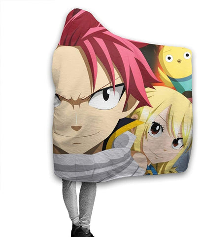 Image of Anime Fairy Tail Fleece Flannel Warm Hooded Blanket