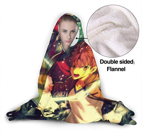 Image of Fatezero Hooded Blankets - Anime Fleece Flannel Blankets