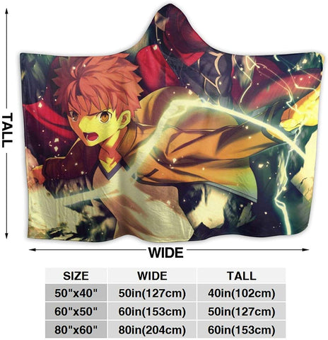 Image of Fatezero Hooded Blankets - Anime Fleece Flannel Blankets