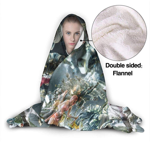 Image of Anime Final Fantasy Fleece Flannel Hooded Blankets