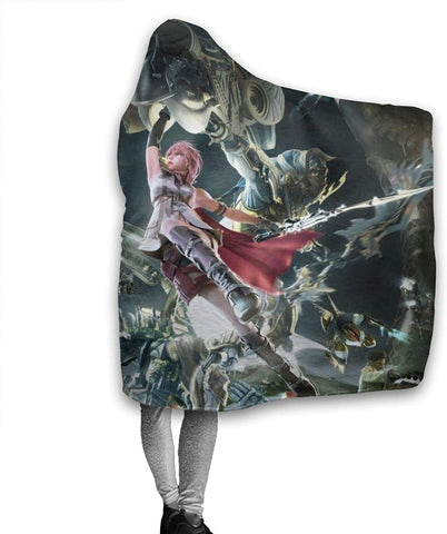 Image of Anime Final Fantasy Fleece Flannel Hooded Blankets