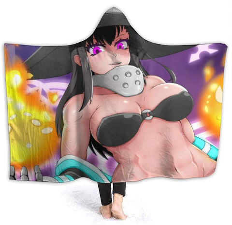 Image of Anime Fire Force Hooded Blanket - Warm Flannel Blanket