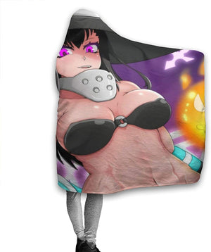 Anime Fire Force Hooded Blanket - Warm Flannel Blanket