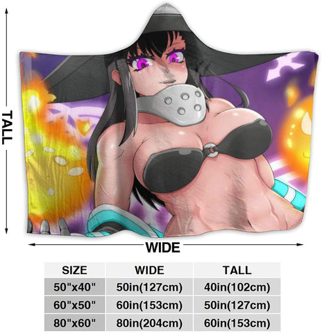 Image of Anime Fire Force Hooded Blanket - Warm Flannel Blanket