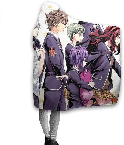 Image of Food Wars Shokugeki No Soma Blanket - Warm Throw Fleece Flannel Hooded Blanket