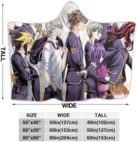 Image of Food Wars Shokugeki No Soma Blanket - Warm Throw Fleece Flannel Hooded Blanket