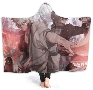 Anime Gintama Flannel Hooded Blanket - Throw Blanket