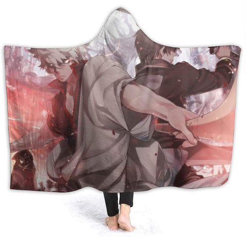 Image of Anime Gintama Flannel Hooded Blanket - Throw Blanket