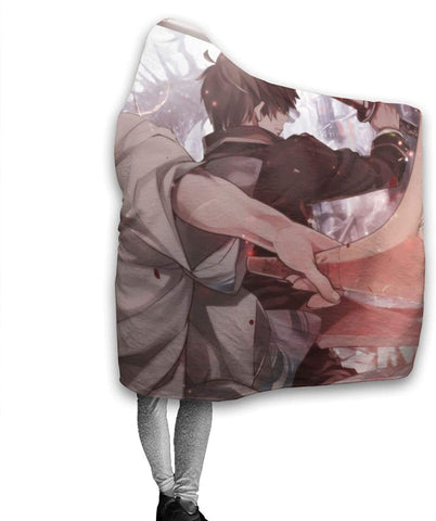 Image of Anime Gintama Flannel Hooded Blanket - Throw Blanket