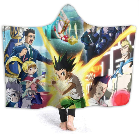 Image of Anime Hunter X Hunter Winter Fleece Blanket - Travel Flannel Hooded Blanket