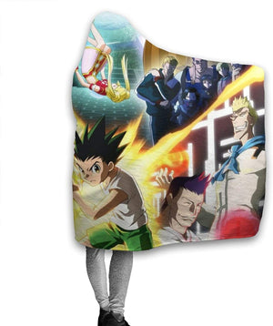 Anime Hunter X Hunter Winter Fleece Blanket - Travel Flannel Hooded Blanket