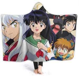 Inuyasha Hooded Blanket - Anime Fleece Printed Flannel Blanket