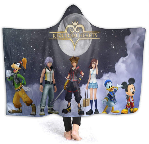 Image of Kingdom Hearts Warm Hooded Blanket - Flannel Blanket