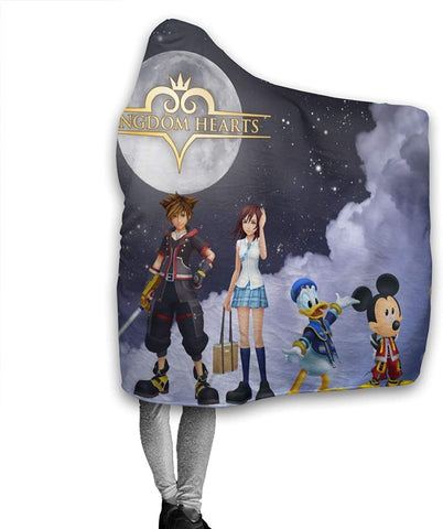 Image of Kingdom Hearts Warm Hooded Blanket - Flannel Blanket